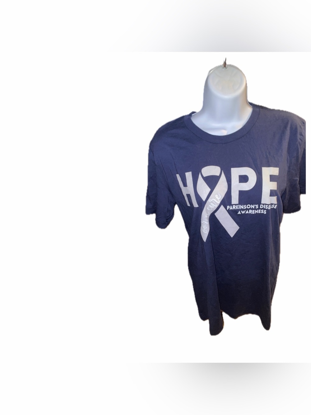 Navy Blue HOPE Parkinson's Awareness Tee 🎗️💙
